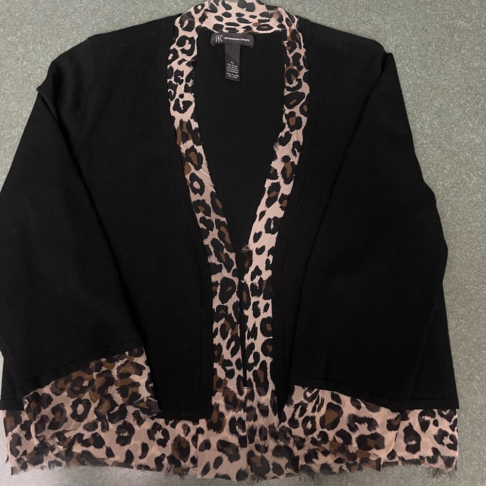 ✨INC International Concepts✨Leopard Cardigan Shrug✨